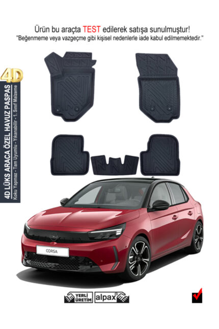 Opel Corsa F 2019+ Premium 4D Havuzlu Oto Paspas
